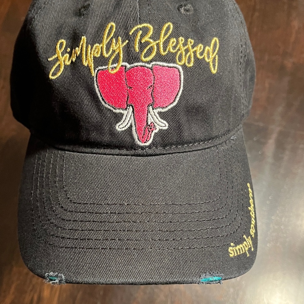Simply Southern Simply Blessed Pink Elephant Embroidered Cap